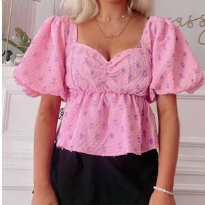 SASSY SHORTCAKE PINK BLOUSE💕 NWT✨✨